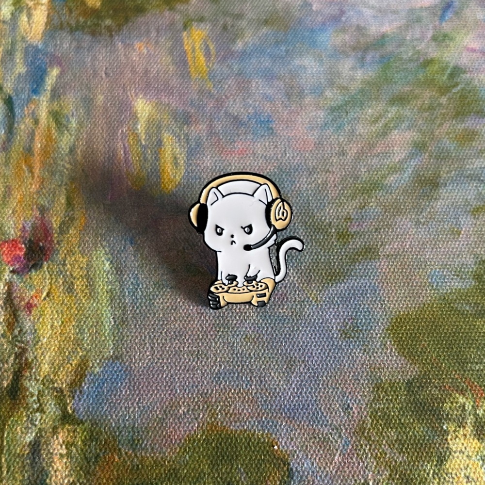 BOGO Cute Gamer Cat Enamel Pin